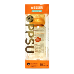 Bình sữa Wesser nhựa PPSU cổ hẹp 250ml