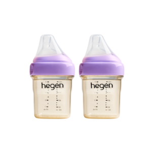 Bộ 2 bình sữa Hegen PPSU 150ml núm ti size S từ 1 – 3 tháng, Purple