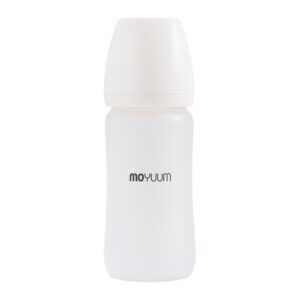 Bình sữa Moyuum thủy tinh bọc silicone 240ml