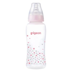 Bình sữa Pigeon PP Streamline 250ml họa tiết ngôi sao (Hồng)