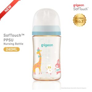 Bình sữa Pigeon PPSU Plus WN3 in hình thú cưng 240ml