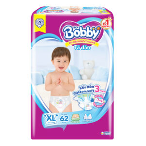 Tã dán Bobby size XL 62 miếng (12 - 17 kg)