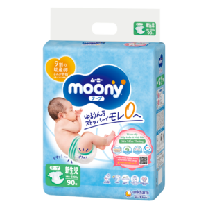 Bỉm tã dán sơ sinh Moony Xanh size NB (dưới 5kg)