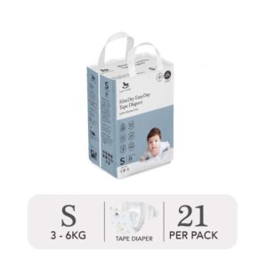Bỉm dán ngày Applecrumby Slimdry Easyday Mini Tape size S – 21 miếng (3 – 6kg)