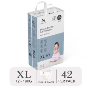 Bỉm tã quần ngày Applecrumby Slimdry Easyday Mega Pull Ups size XL – 34+8 miếng (12-18kg)