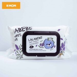 KHĂN ƯỚT CAO CẤP VÂN NỔI LALABEBE K-MOM CÓ NẮP (70C)