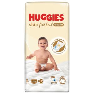 Bỉm Tã quần Huggies Skin Perfect size L60-66 miếng (cho bé 9 - 14kg)