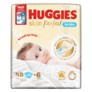 Tã dán sơ sinh Huggies Skin Perfect size Newborn( dưới 5kg)