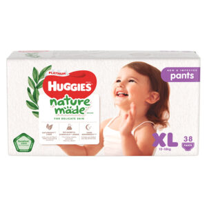 Bỉm Tã quần Huggies Platinum nature made cao cấp size XL 38 miếng (12 - 18 kg)