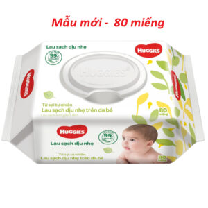 Khăn ướt Huggies Clean Care không mùi gói 80 miếng