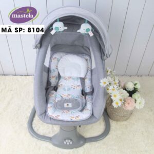 Nôi ru ngủ thư giãn kết hợp ghế ngồi đọc sách cho bé Mastela 8104 - trắng xám