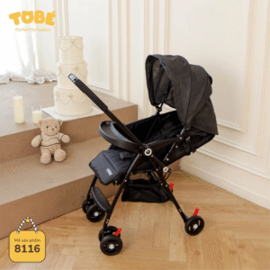 Xe Đẩy 2 Chiều Gấp Gọn Tobe Liam MS 8116 (Đen/Xám)