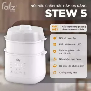 Nồi nấu chậm Fatz Baby Stew 5 hấp hầm đa năng 8 trong 1 FB9110TL