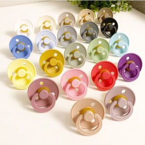 Ty ngậm núm dẹt cao su tự nhiên BIBS Pacifier Colour Latex Anatomical Size 2 (trên 6 tháng)