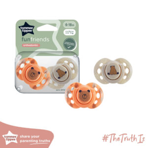 Ty Ngậm Vui Nhộn Cho Bé Tommee Tippee Fun-Friends 6-18 Tháng (Vỉ Đôi)