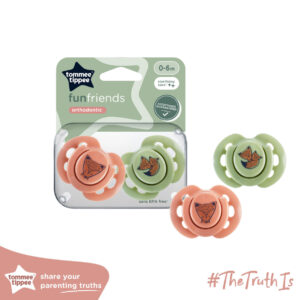 Ty Ngậm Vui Nhộn Cho Bé Tommee Tippee Fun-Friends 0-6 Tháng (Vỉ Đôi)