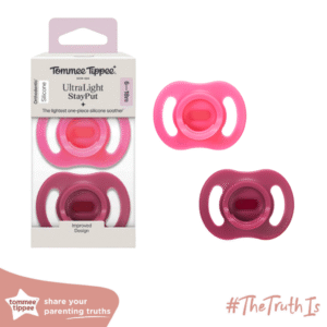 Ty ngậm silicon siêu nhẹ cho bé Tommee Tippee Ultra Light 6-18 tháng (vỉ đôi)