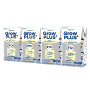 Sữa nước pha sẵn Nutifood GrowPLUS+ bạc hương vani 110 ml (từ 1 tuổi)
