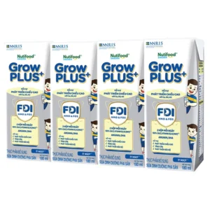 Sữa nước pha sẵn Nutifood GrowPLUS+ bạc hương vani 180 ml (từ 1 tuổi)