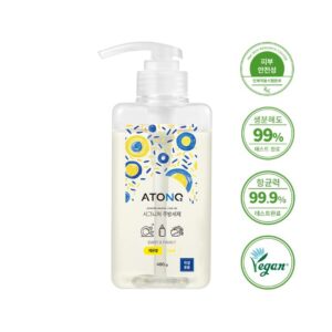 Nước Rửa Bình Rau Củ Quả Và Chén Bát Atono2 Thuần Chay Đậm Đặc  Cho Bé Từ 0+ Hương Chanh