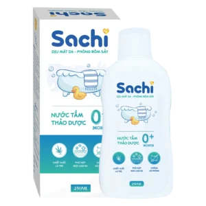 Sữa tắm Sachi hỗ trợ làm dịu mát da phòng rôm sảy cho bé 0M+