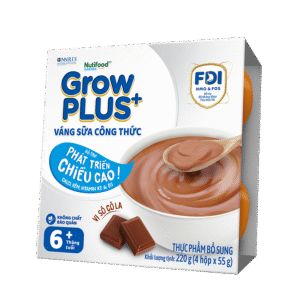 Váng sữa công thức GrowPLUS+ socola Hộp 55g