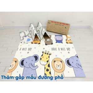 Thảm gấp gọn Umoo Họa Tiết dày 1cm 1m8 x 2m UM07147