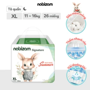 Bỉm quần đêm Nabizam Signature Summer XL26 (11-16kg)