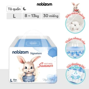 Bỉm quần đêm Nabizam Signature Summer L30 (8-13kg)