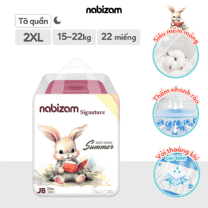 Bỉm quần đêm Nabizam Signature Summer XXL22 JB (trên 20kg)