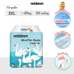 Bỉm quần ngày Nabizam ultra thin (4 mùa) XXXL Junior (trên 20kg)