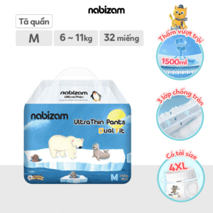 Bỉm quần ngày Nabizam ultra thin (4 mùa) M32 (6-11kg)