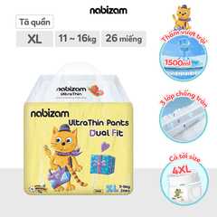 Bỉm quần ngày Nabizam ultra thin (4 mùa) XL26 (11-16kg)