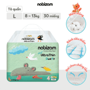 Bỉm quần ngày Nabizam ultra thin L30 (8-13kg)