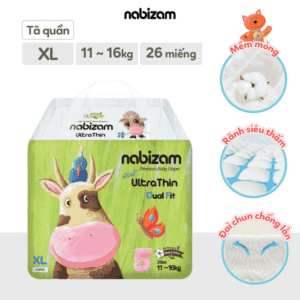 Bỉm quần ngày Nabizam ultra thin XL26 (11-16kg)
