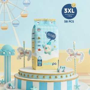 Bỉm tã quần Mompa size 3XL 58 miếng (trên 18kg)