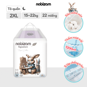 Bỉm quần đêm Nabizam Signature size XXL22 miếng (trên 15kg)