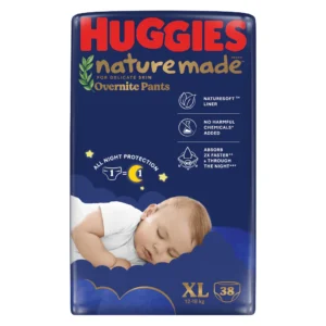 Bỉm Tã quần Huggies Nature Made ban đêm size XL38 miếng (12-17kg)